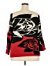 Joan Vass 100% Cotton Floral Red Pullover Sweater Size 3X - photo 2