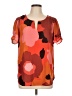 DR2 100% Polyester Orange Short Sleeve Blouse Size L - photo 1