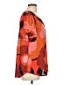 DR2 100% Polyester Orange Short Sleeve Blouse Size L - photo 4