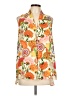 Spense 100% Polyester Floral Orange Sleeveless Blouse Size L - photo 1