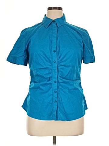 New York & Company Short Sleeve Blouse (view 1)