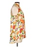 Spense 100% Polyester Floral Orange Sleeveless Blouse Size L - photo 4