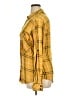 Sanctuary 100% Rayon Plaid Yellow Long Sleeve Button-Down Shirt Size XL - photo 5