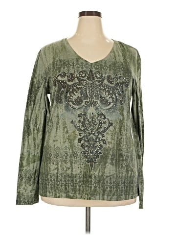 Green Source Long Sleeve Blouse (view 1)