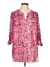 Chaus 100% Polyester Animal Print Pink 3/4 Sleeve Blouse Size L - photo 1