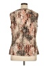 Kasper Animal Print Brown Sleeveless Blouse Size XL - photo 2