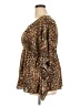 Elementz 100% Polyester Animal Print Brown 3/4 Sleeve Blouse Size 3X - photo 5