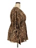 Elementz 100% Polyester Animal Print Brown 3/4 Sleeve Blouse Size 3X - photo 4