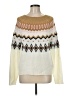 Crown & Ivy Argyle Ivory Pullover Sweater Size M - photo 1