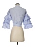 Zara Basic Blue 3/4 Sleeve Blouse Size S - photo 2