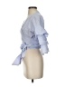 Zara Basic Blue 3/4 Sleeve Blouse Size S - photo 5