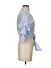 Zara Basic Blue 3/4 Sleeve Blouse Size S - photo 4