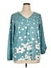 Unbranded Teal 3/4 Sleeve Blouse Size XL - photo 1