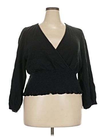 Madewell Plus Lightspun Julianne Smocked-Waist Top (view 1)