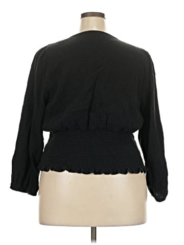 Madewell Plus Lightspun Julianne Smocked-Waist Top (view 2)