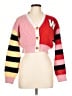 Daisy 100% Polyester Color Block Red Cardigan Size L - photo 1
