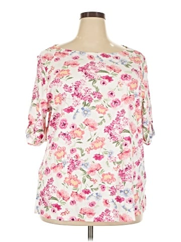 Karen Scott Short Sleeve Blouse (view 1)