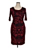 Connected Apparel Graphic Red Cocktail Dress Size 14 - photo 1