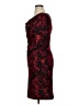 Connected Apparel Graphic Red Cocktail Dress Size 14 - photo 5