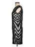 R + J Graphic Silver Cocktail Dress Size S - photo 5
