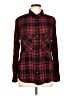 Sanctuary 100% Rayon Plaid Red Long Sleeve Button-Down Shirt Size L - photo 1