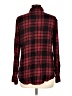 Sanctuary 100% Rayon Plaid Red Long Sleeve Button-Down Shirt Size L - photo 2