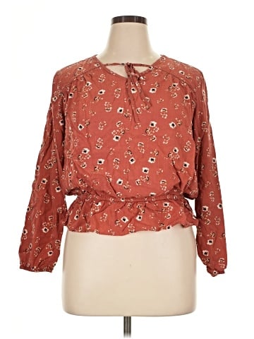 Como Black 3/4 Sleeve Blouse (view 1)