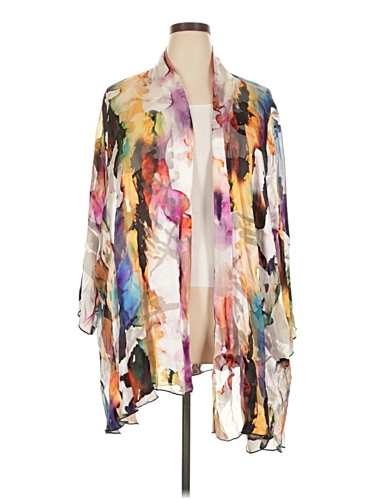 Pre-owned Caroline Rose Kimono In White