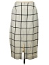 Express Checkered-gingham Ivory Formal Skirt Size 4 - photo 2