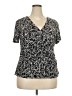 Alfani Black Short Sleeve Blouse Size 3X - photo 1