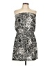 Derek Heart 100% Rayon Animal Print Silver Cocktail Dress Size L - photo 1