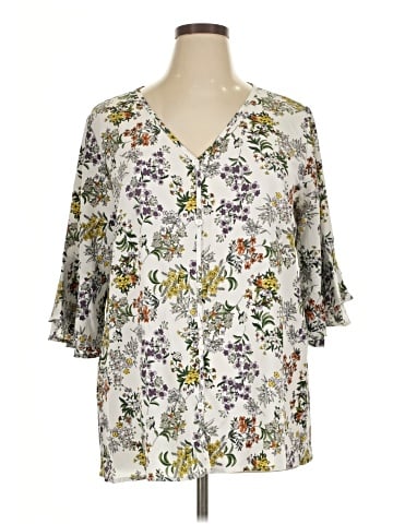 Chris & Carol 3/4 Sleeve Blouse (view 1)