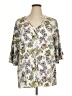 Chris & Carol 100% Polyester Silver 3/4 Sleeve Blouse Size XL - photo 1
