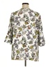 Chris & Carol 100% Polyester Silver 3/4 Sleeve Blouse Size XL - photo 2