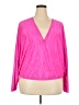 Good American 100% Polyester Solid Pink Long Sleeve Blouse Size XXL (5) - photo 1