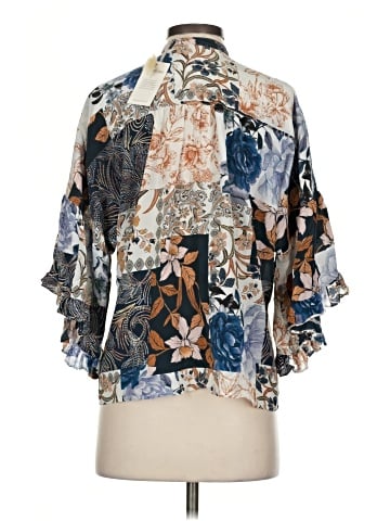 Johnny Was Short Sleeve Silk Top (view 2)