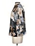 Johnny Was 100% Silk Print Blue Short Sleeve Silk Top Size XS - photo 5