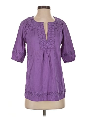 Calypso by Christiane Celle 3/4 Sleeve Silk Top (view 1)