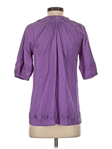 Calypso by Christiane Celle 3/4 Sleeve Silk Top (view 2)