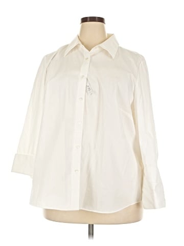 IZOD 3/4 Sleeve Button-Down Shirt (view 1)