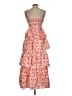 Fate 100% Polyester Floral Orange Pink Cocktail Dress Size XS - photo 2