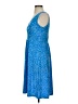 Chaps Polka Dots Blue Casual Dress Size S - photo 5