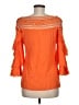Esley Orange 3/4 Sleeve Blouse Size M - photo 2