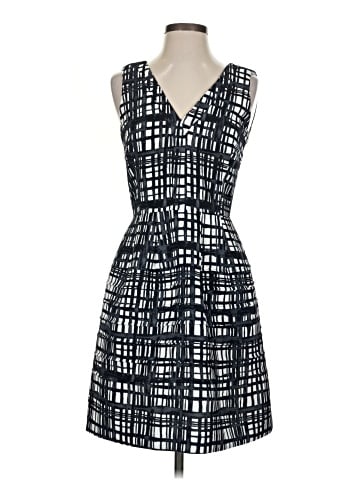Madewell Midnight Dress in Brushstroke Plaid (view 1)