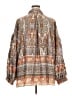 Fate 100% Polyester Paisley Gray Long Sleeve Blouse Size 3X - photo 2