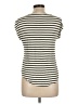 Green Envelope Stripes Ivory Short Sleeve T-Shirt Size L - photo 2