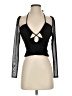 Self-Portrait Black Long Sleeve Top Size 0 - photo 1