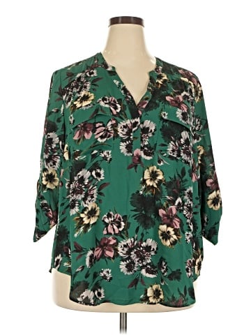 Torrid 3/4 Sleeve Blouse (view 1)