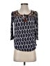 A Common Thread 100% Rayon Blue 3/4 Sleeve Blouse Size XS - photo 1