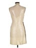 GB 100% Polyester Metallic Tan Cocktail Dress Size L - photo 2